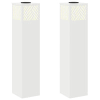 Faro LED solare per sentieri a spina di pesce 2 pcs Bianco 879731