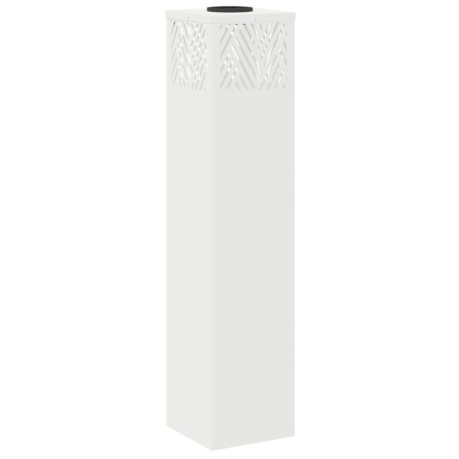 Faro LED solare per sentieri a spina di pesce 2 pcs Bianco 879731