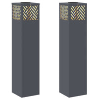 Faro LED solare per sentieri a spina di pesce 2 pcs Antracite 879732