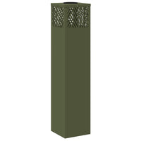 Faro LED solare per sentieri a spina di pesce 2 pcs Verde oliva 879733