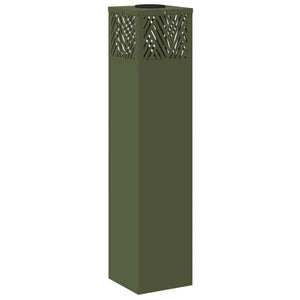 Faro LED solare per sentieri a spina di pesce 2 pcs Verde oliva 879733