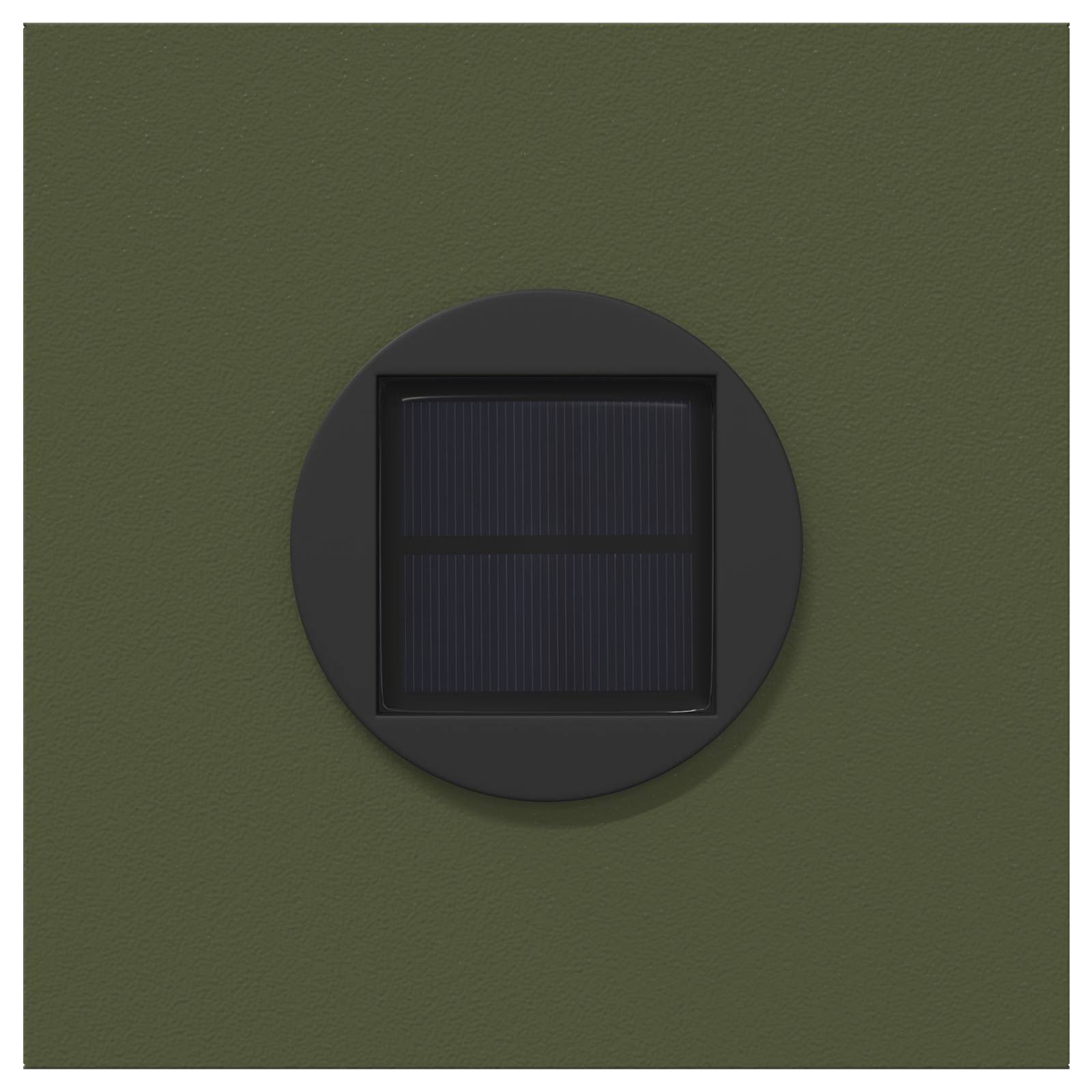 Faro LED solare per sentieri a spina di pesce 2 pcs Verde oliva 879733