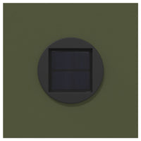 Faro LED solare per sentieri a spina di pesce 2 pcs Verde oliva 879733