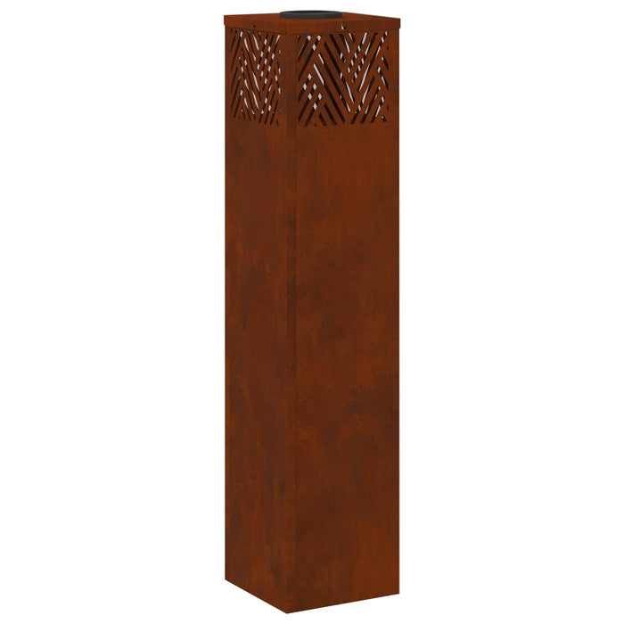 Faro LED solare per sentieri 2 pcs Acciaio Corten 879736