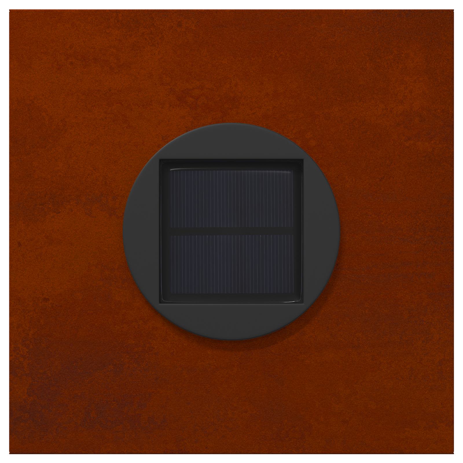 Faro LED solare per sentieri 2 pcs Acciaio Corten 879736