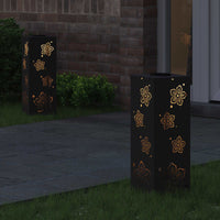 Faro LED solare per sentieri 2 pcs Nero 879737