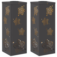 Faro LED solare per sentieri 2 pcs Nero 879737