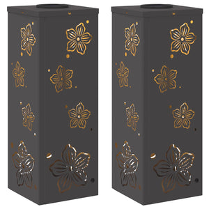 Faro LED solare per sentieri 2 pcs Nero 879737