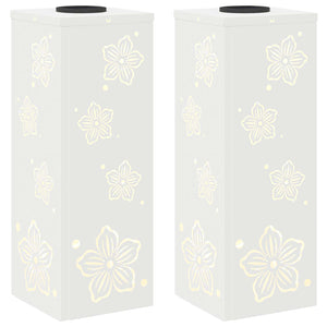 Faro LED solare per sentieri 2 pcs Bianco 879738