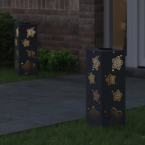 Faro LED solare per sentieri 2 pcs Antracite 879739