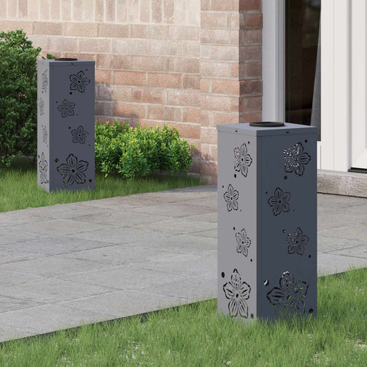 Faro LED solare per sentieri 2 pcs Antracite 879739