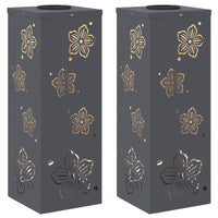 Faro LED solare per sentieri 2 pcs Antracite 879739