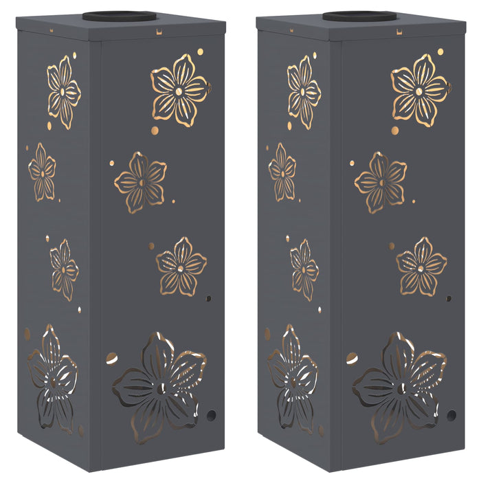 Faro LED solare per sentieri 2 pcs Antracite 879739