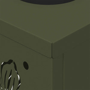 Faro LED solare per sentieri 2 pcs Verde oliva 879740