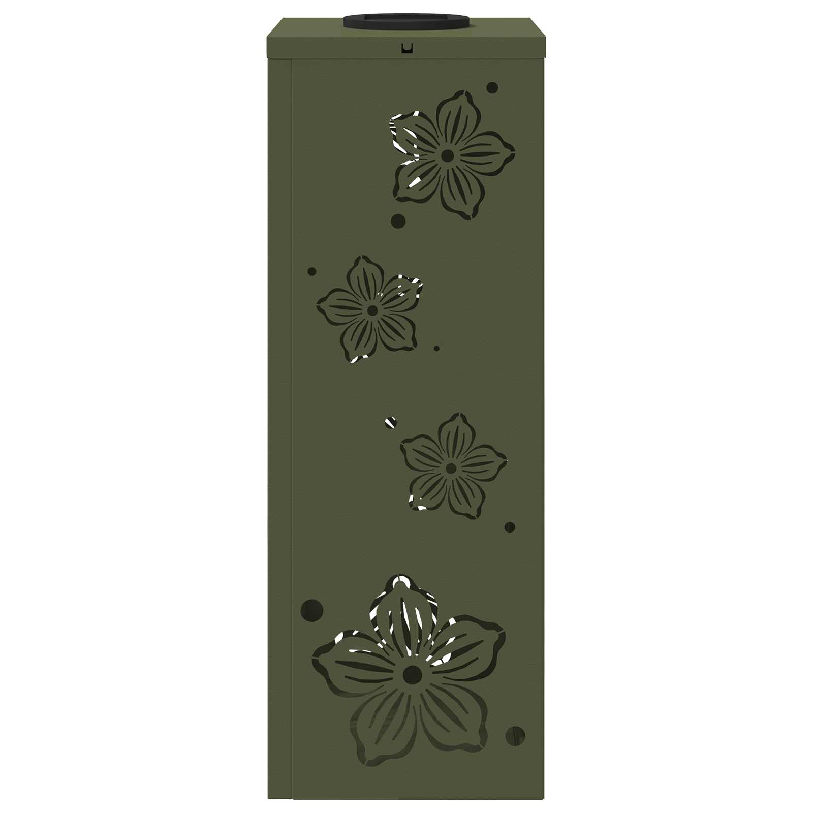 Faro LED solare per sentieri 2 pcs Verde oliva 879740