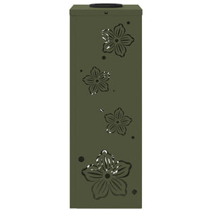 Faro LED solare per sentieri 2 pcs Verde oliva 879740