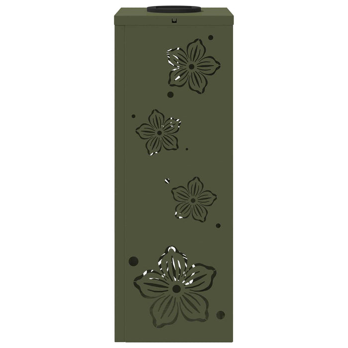 Faro LED solare per sentieri 2 pcs Verde oliva 879740