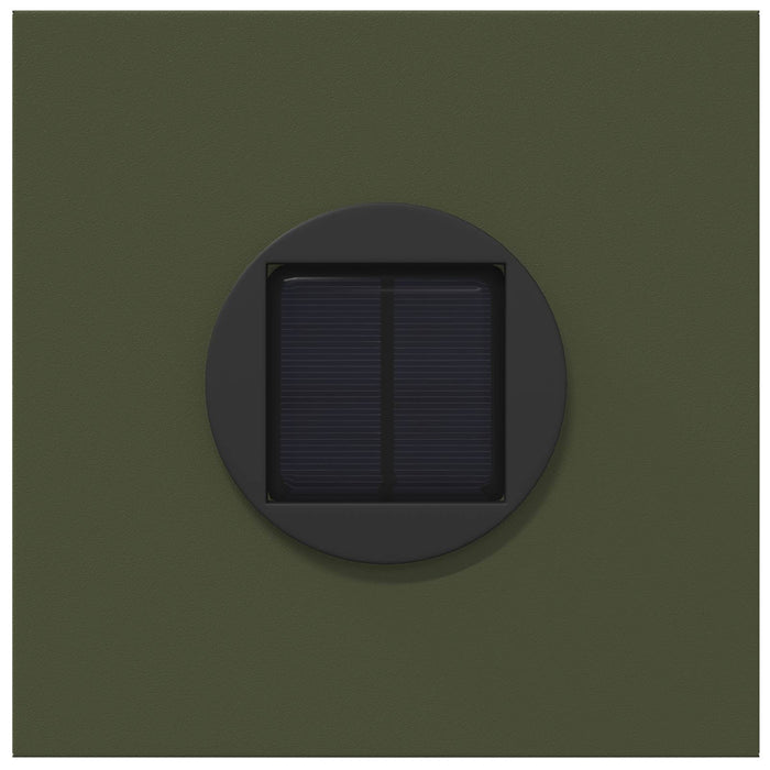 Faro LED solare per sentieri 2 pcs Verde oliva 879740