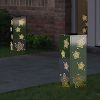 Faro LED solare per sentieri 2 pcs Acciaio inossidabile 879741