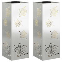 Faro LED solare per sentieri 2 pcs Zincato Zincato 879742