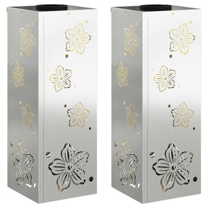 Faro LED solare per sentieri 2 pcs Zincato Zincato 879742