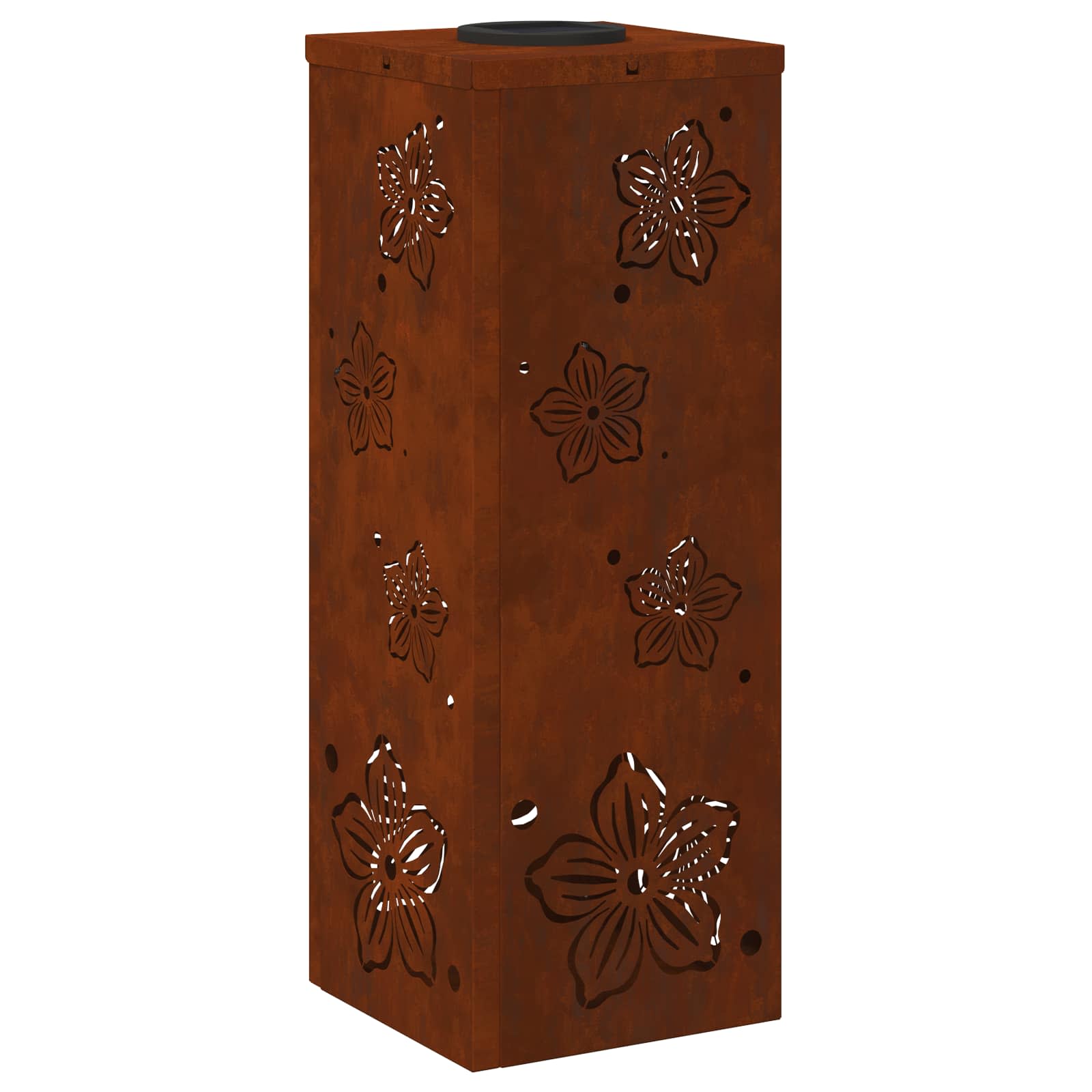 Faro LED solare per sentieri 2 pcs Acciaio Corten 879743