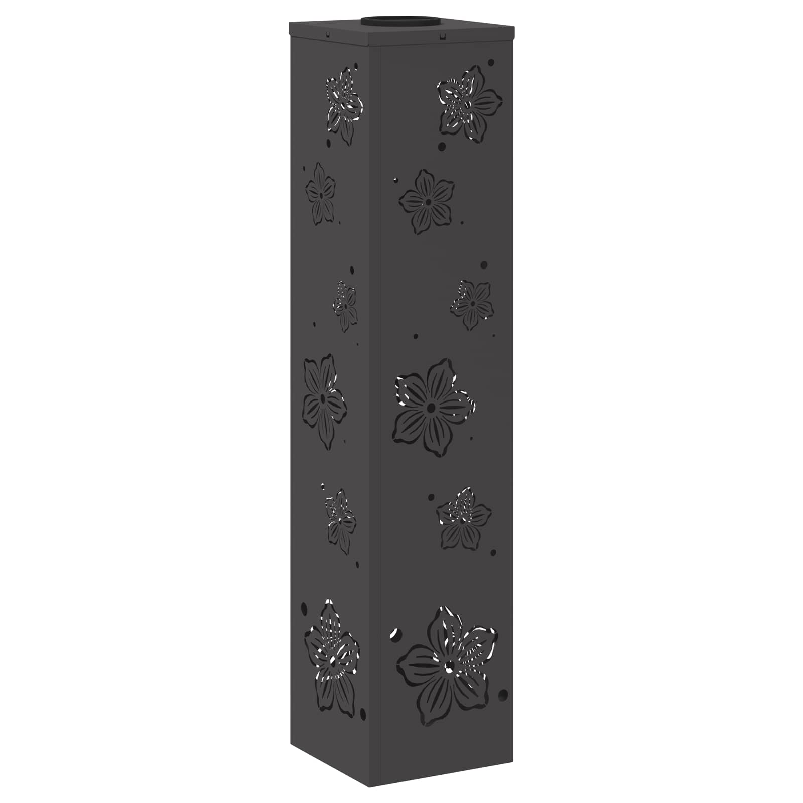 Faro LED solare per sentieri 2 pcs Nero 879744