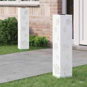 Faro LED solare per sentieri 2 pcs Bianco 879745