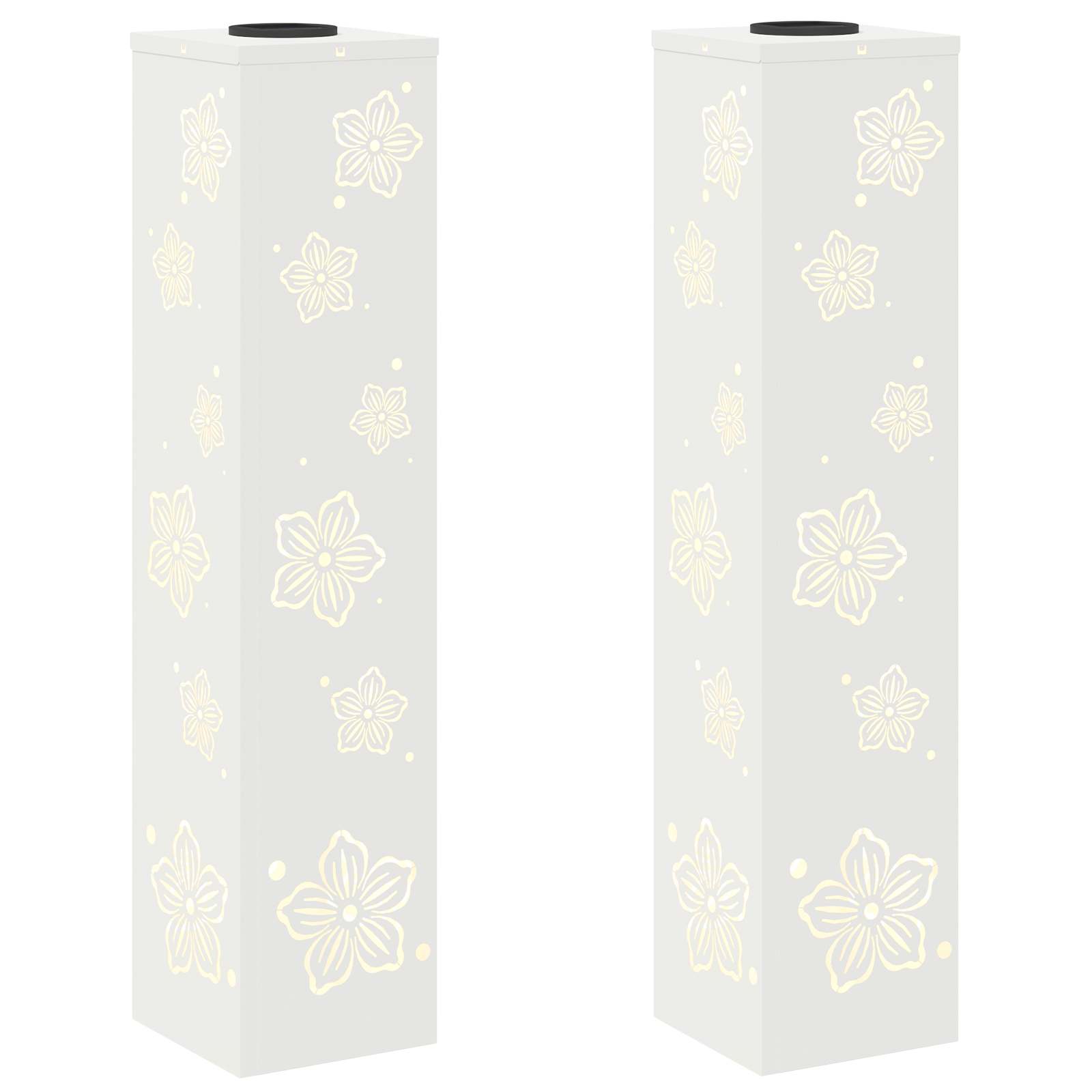 Faro LED solare per sentieri 2 pcs Bianco 879745