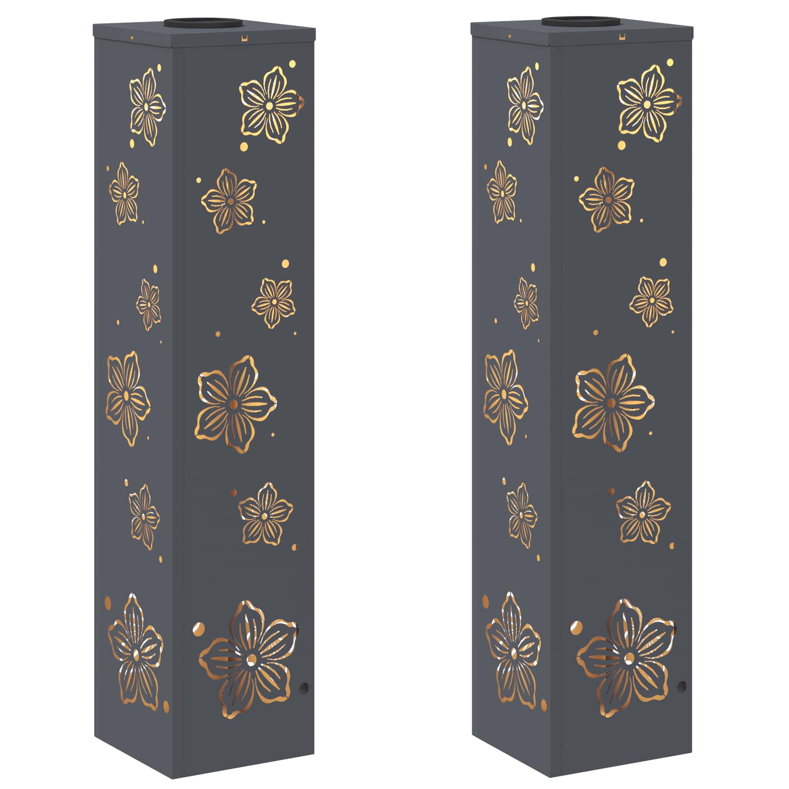 Faro LED solare per sentieri 2 pcs Antracite 879746