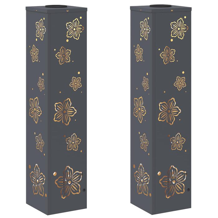 Faro LED solare per sentieri 2 pcs Antracite 879746