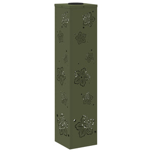 Faro LED solare per sentieri 2 pcs Verde oliva 879747