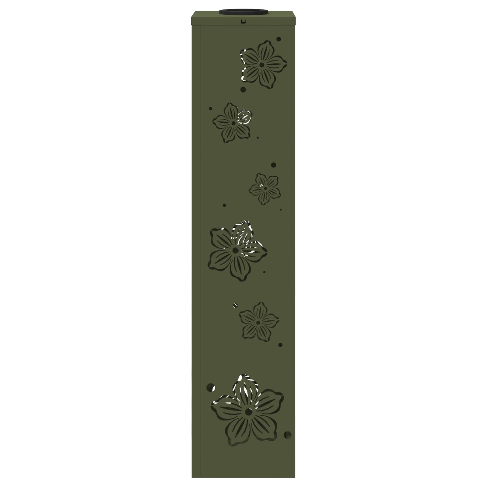 Faro LED solare per sentieri 2 pcs Verde oliva 879747