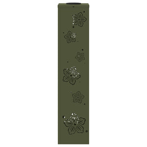 Faro LED solare per sentieri 2 pcs Verde oliva 879747