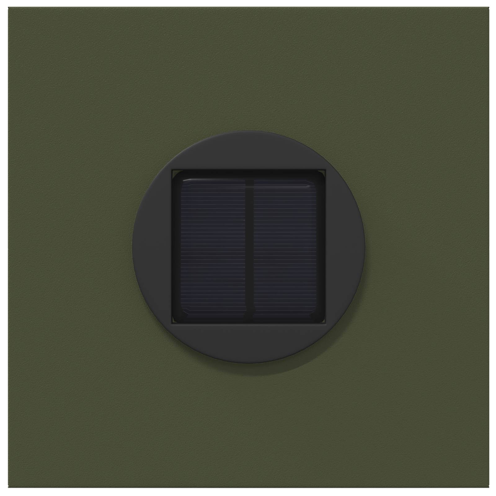 Faro LED solare per sentieri 2 pcs Verde oliva 879747