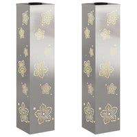 Faro LED solare per sentieri 2 pcs Acciaio inossidabile 879748