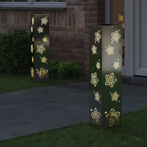 Faro LED solare per sentieri 2 pcs Zincato Zincato 879749