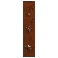 Faro LED solare per sentieri 2 pcs Acciaio Corten 879750