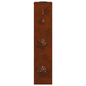 Faro LED solare per sentieri 2 pcs Acciaio Corten 879750