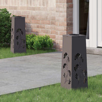 Faro LED solare per sentieri 2 pcs Nero 879751