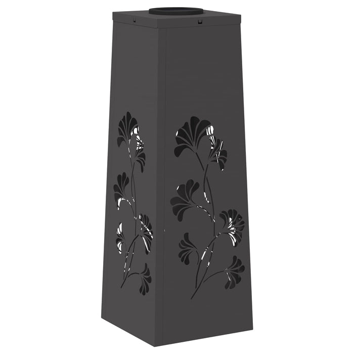 Faro LED solare per sentieri 2 pcs Nero 879751