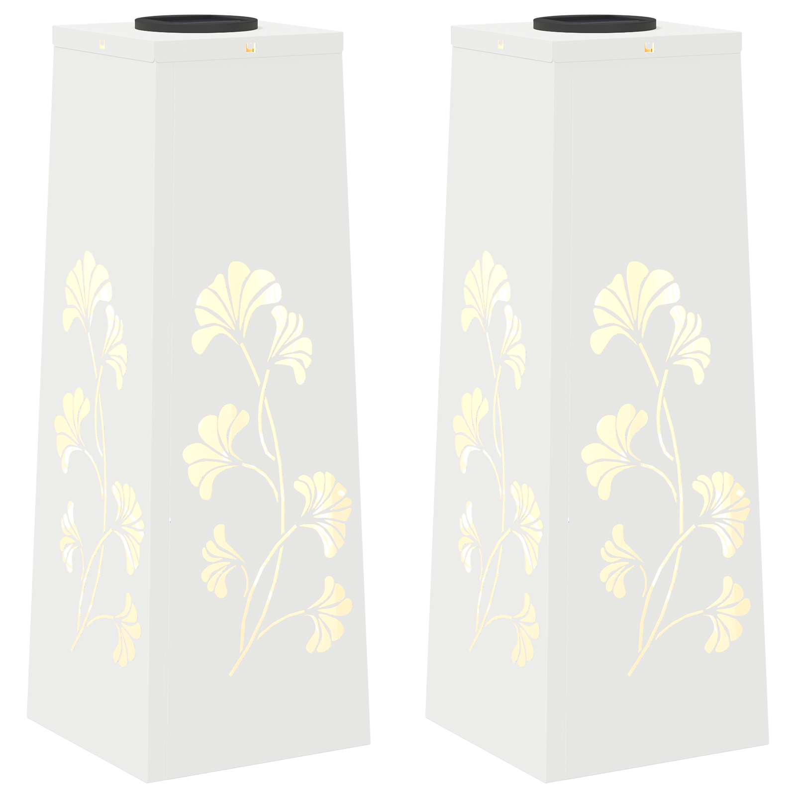 Faro LED solare per sentieri 2 pcs Bianco 879752