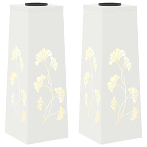 Faro LED solare per sentieri 2 pcs Bianco 879752