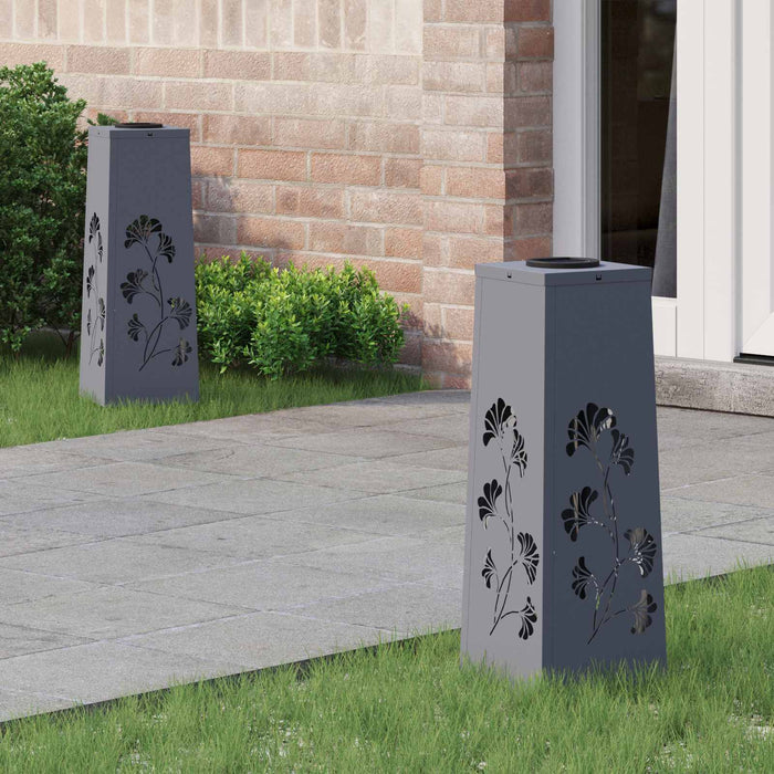 Faro LED solare per sentieri 2 pcs Antracite 879753