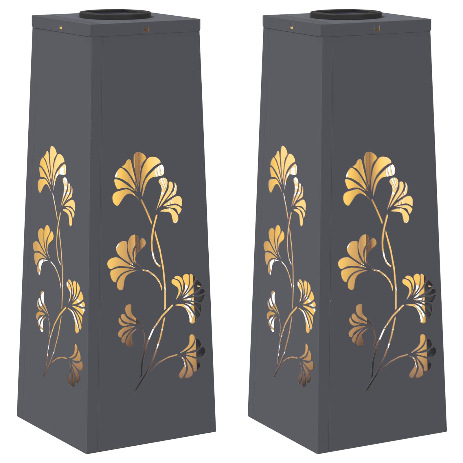 Faro LED solare per sentieri 2 pcs Antracite 879753