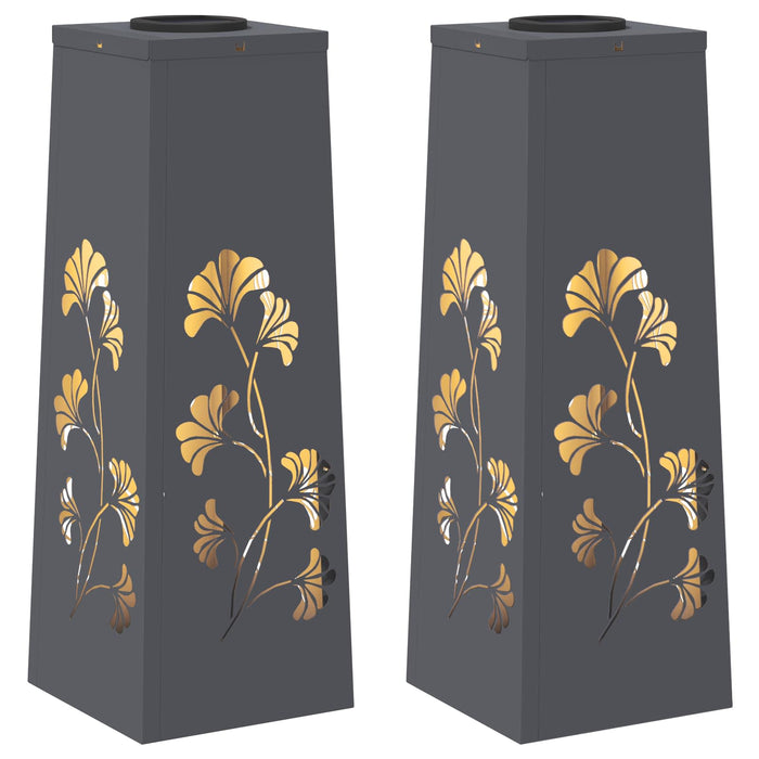 Faro LED solare per sentieri 2 pcs Antracite 879753