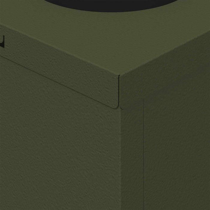 Faro LED solare per sentieri 2 pcs Verde oliva 879754