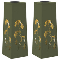 Faro LED solare per sentieri 2 pcs Verde oliva 879754