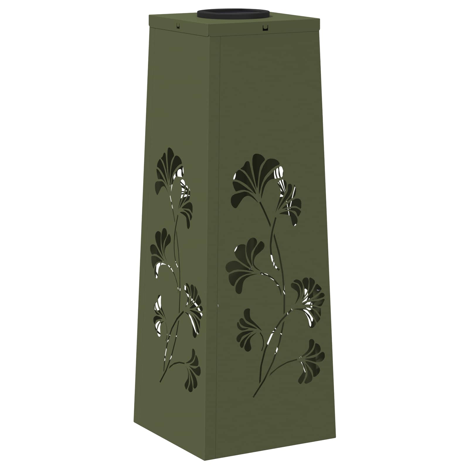 Faro LED solare per sentieri 2 pcs Verde oliva 879754