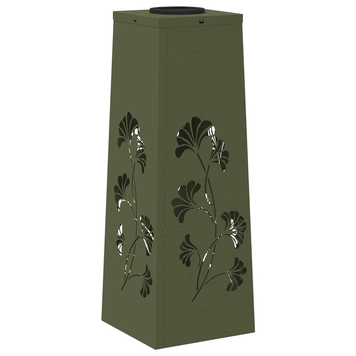 Faro LED solare per sentieri 2 pcs Verde oliva 879754